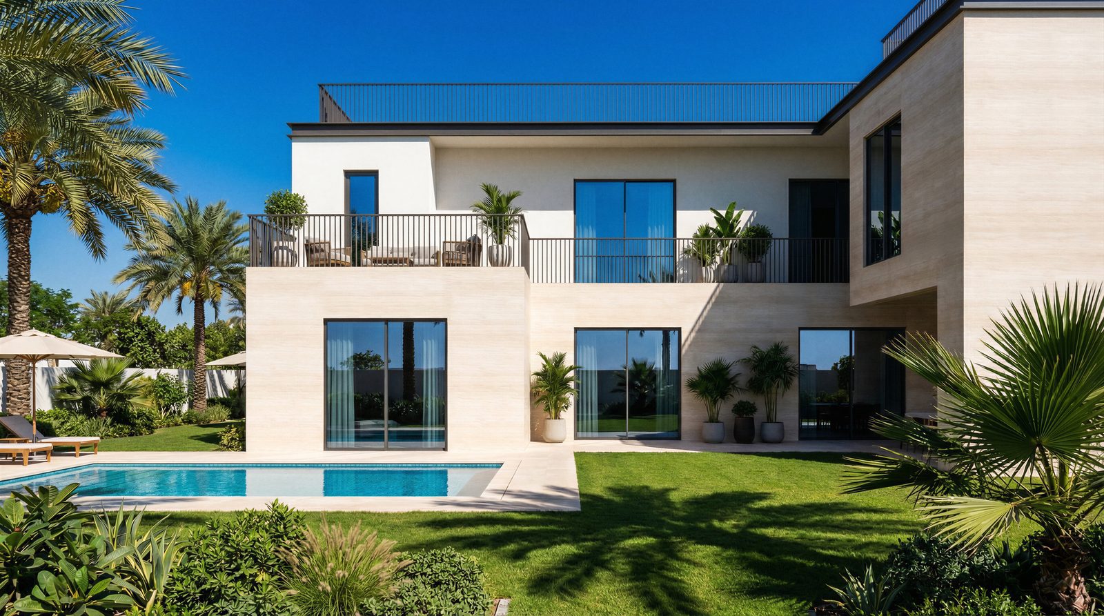 Luxury UAE Villa Courtyard